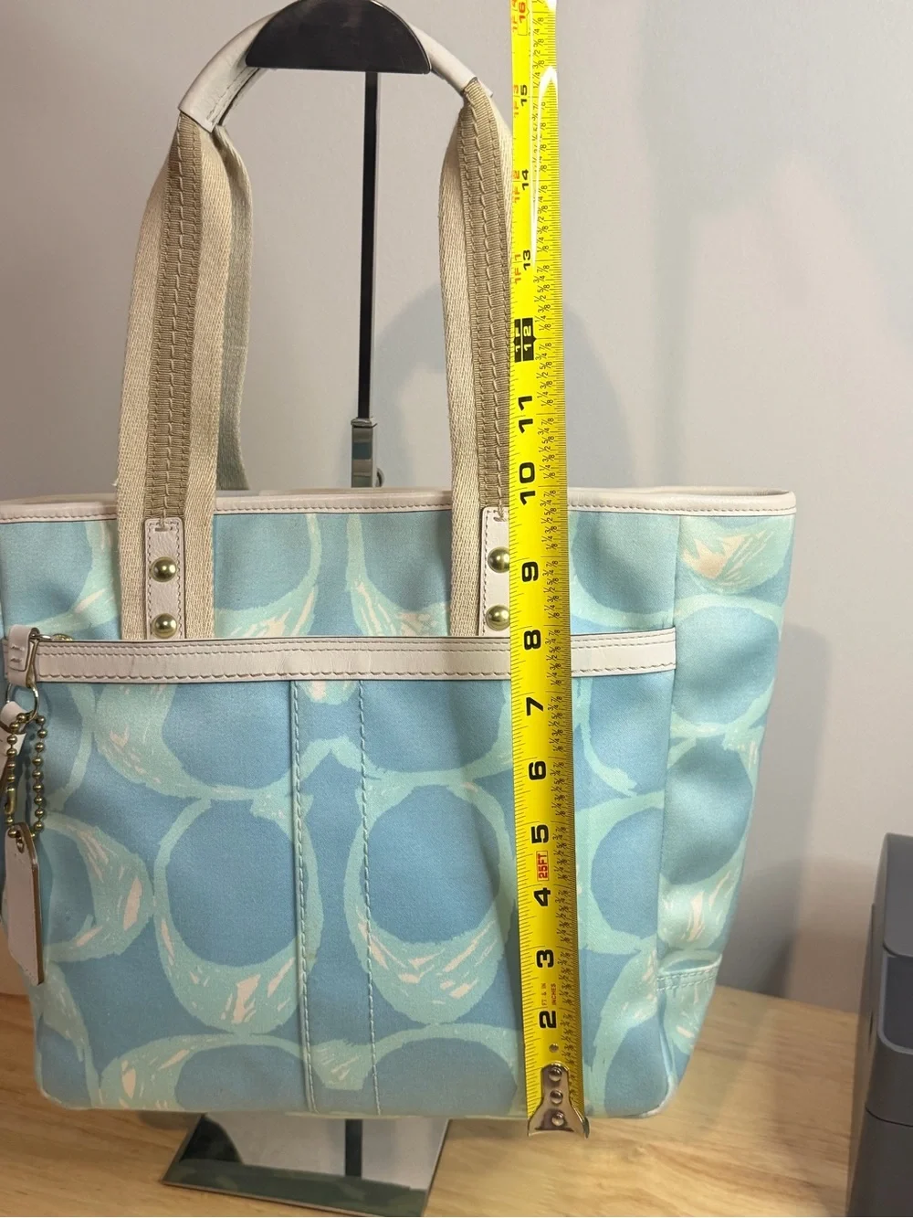 Coach Hampton Scribble Tote Bag in Blue VINTAGE